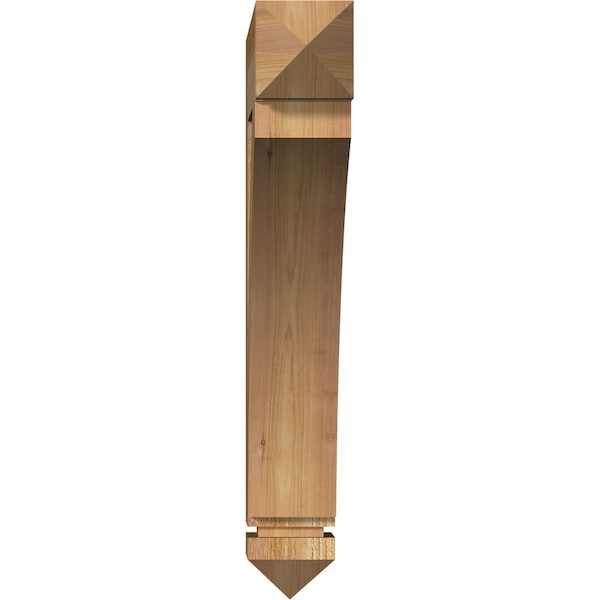 Thorton Arts & Crafts Rough Sawn Bracket, Western Red Cedar, 4W X 22D X 26H